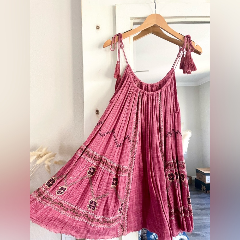 FREE PEOPLE | FP One Boho Gauze Swing Dress M - Picture 2 of 6